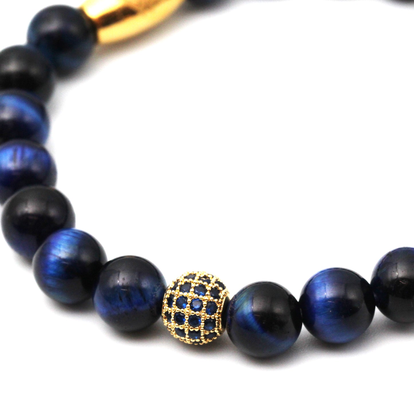 Damien Blue Tiger Eye Luxe Bracelet