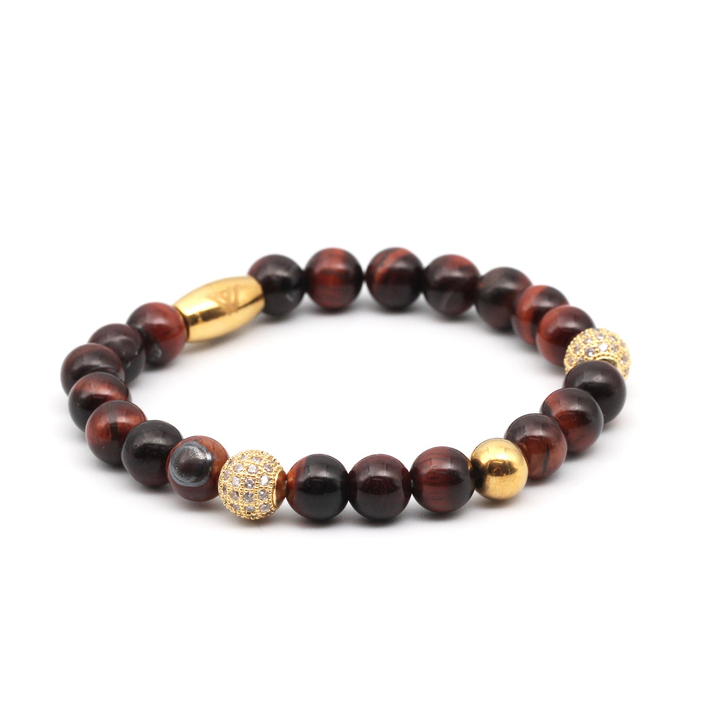 Damien Red Tiger Eye Luxe Bracelet