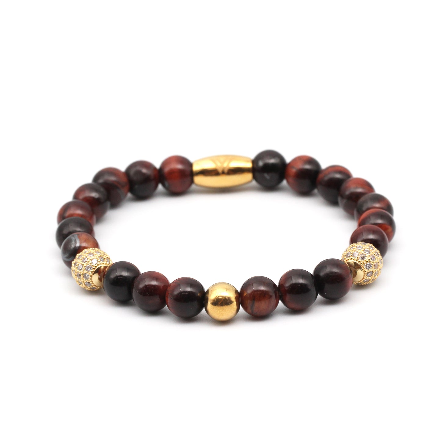 Damien Red Tiger Eye Luxe Bracelet