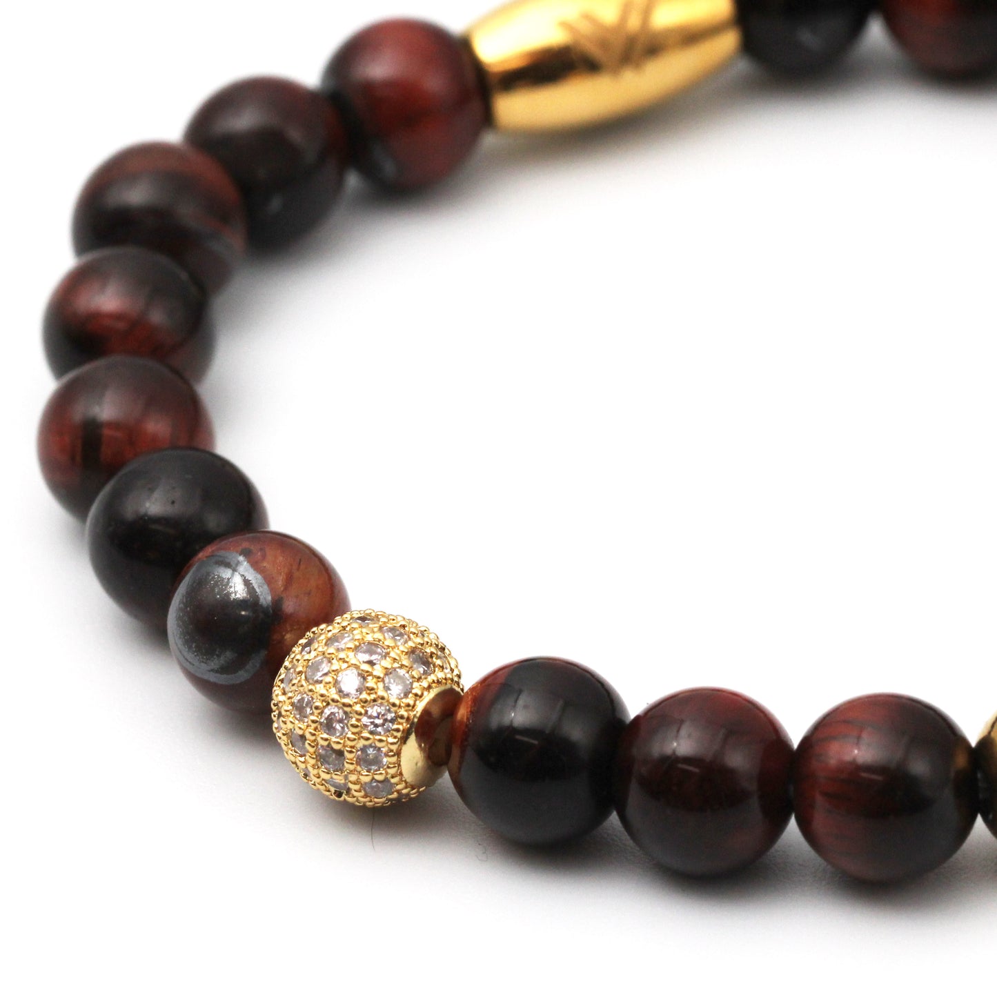 Damien Red Tiger Eye Luxe Bracelet