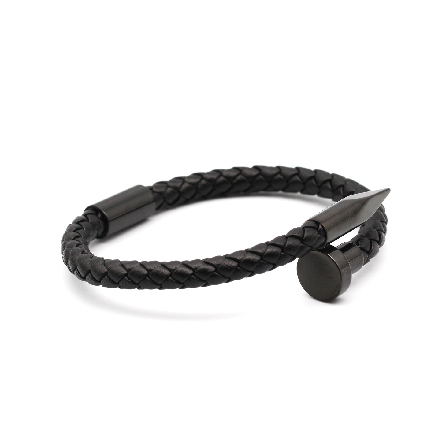 Camilo Black Leather Bracelet