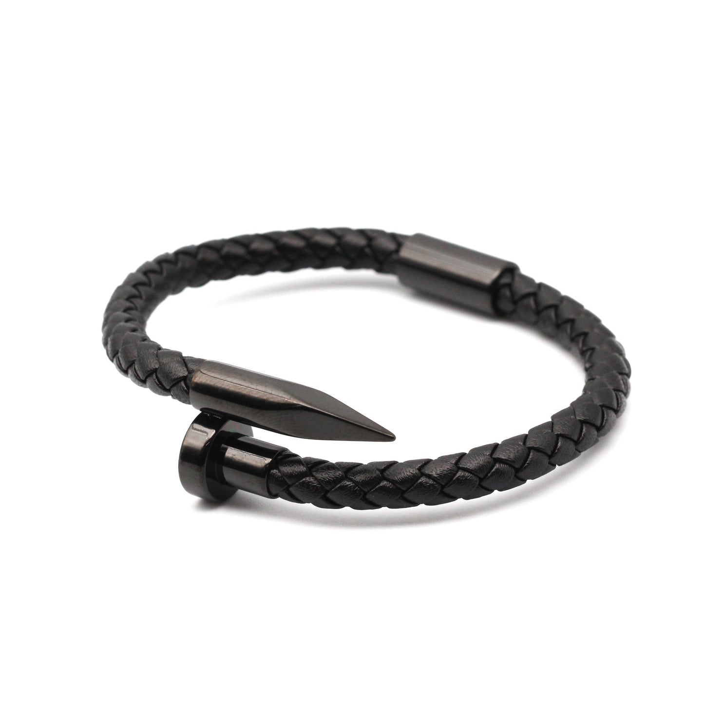 Camilo Black Leather Bracelet