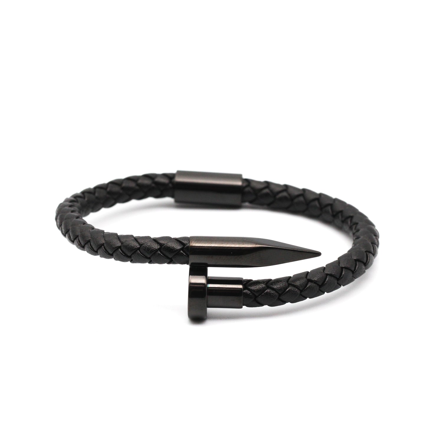 Camilo Black Leather Bracelet