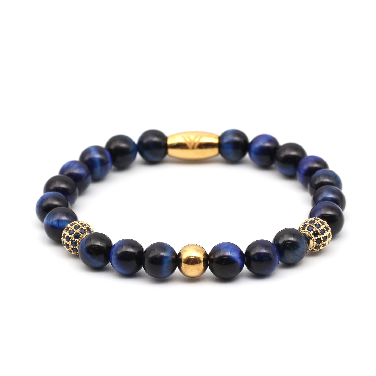 Damien Blue Tiger Eye Luxe Bracelet